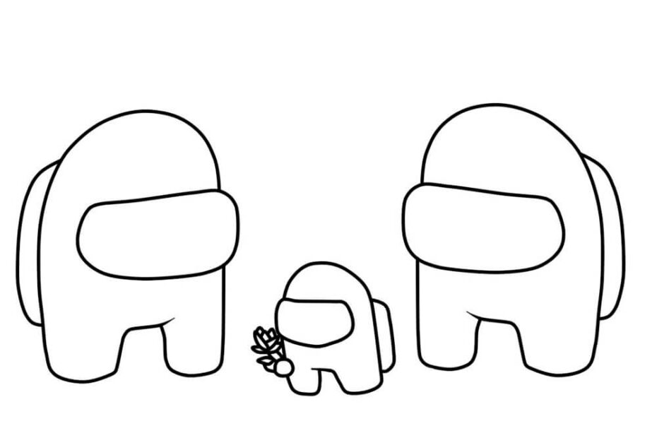 Among Us Family Coloring Page Free Printable Coloring Pages For Kids