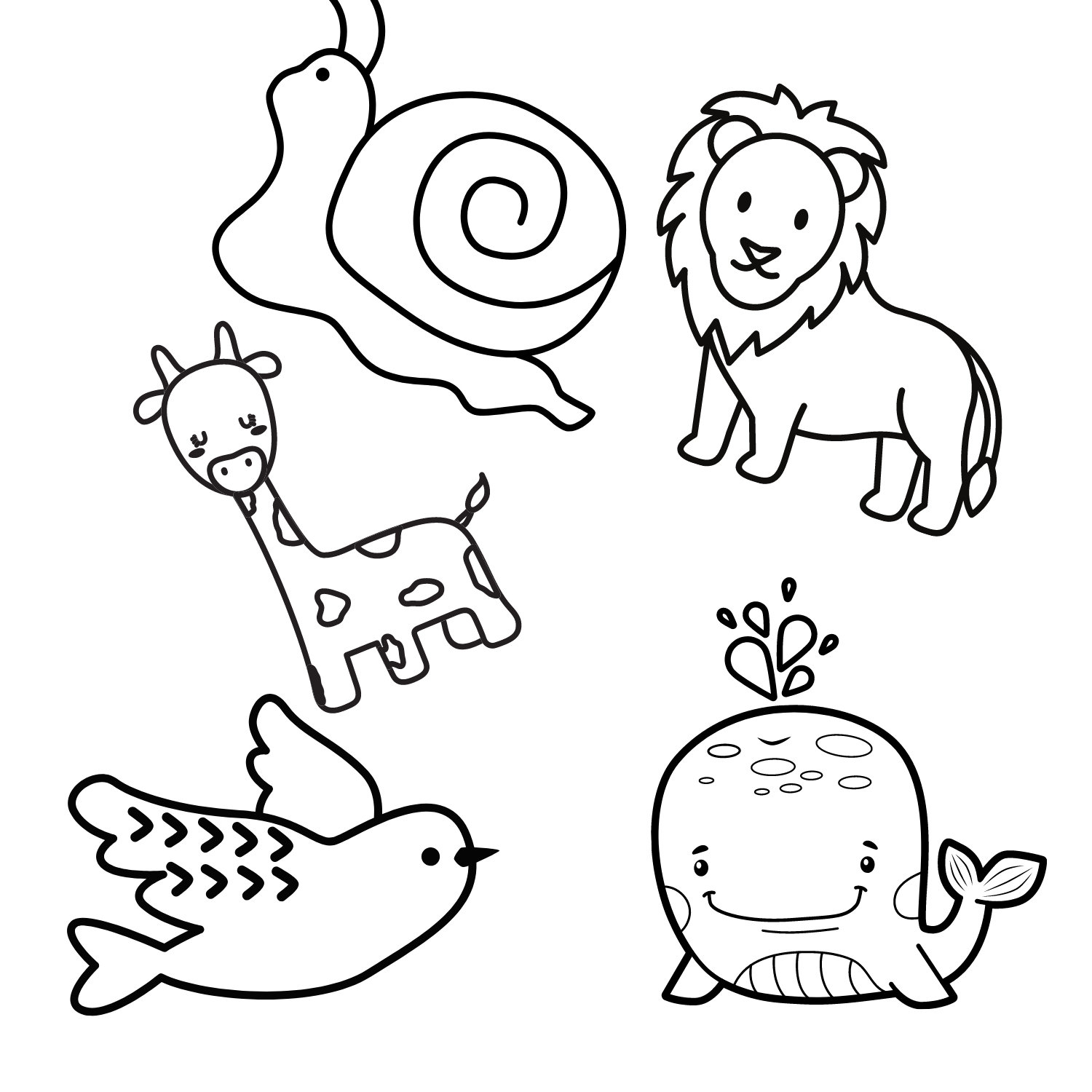 easy animal coloring pages easy animal coloring pages