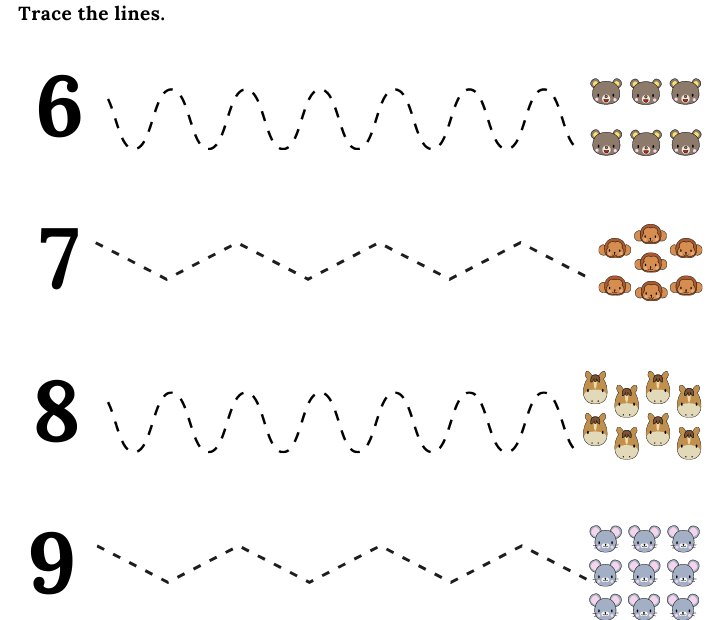 Animal Heads Tracing Lines Worksheets For 3 Year Olds Worksheetspack