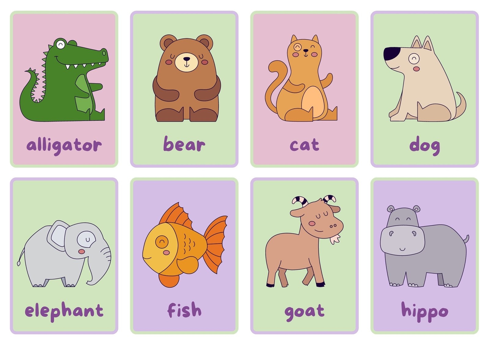 Animals Flashcards Free Printable Free Printable Animals Flashcards Free Printable Free Printable