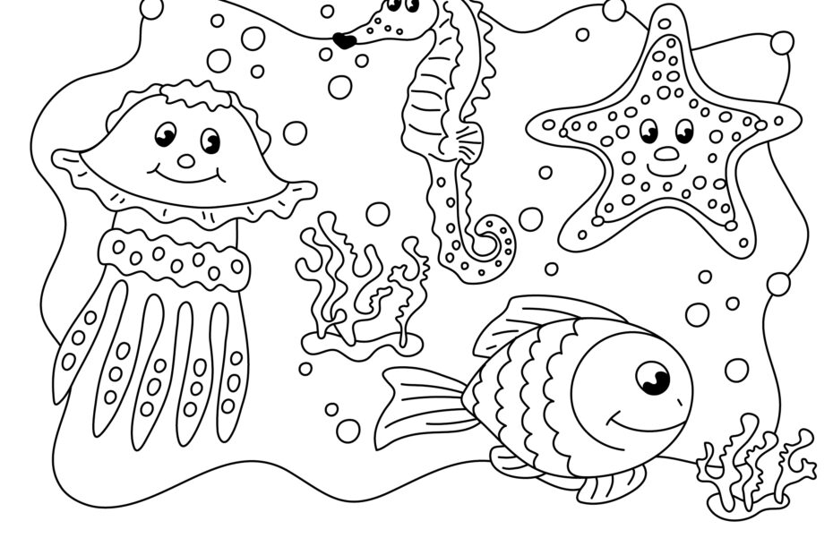 Animals In The Ocean Free Printable Coloring Sheets