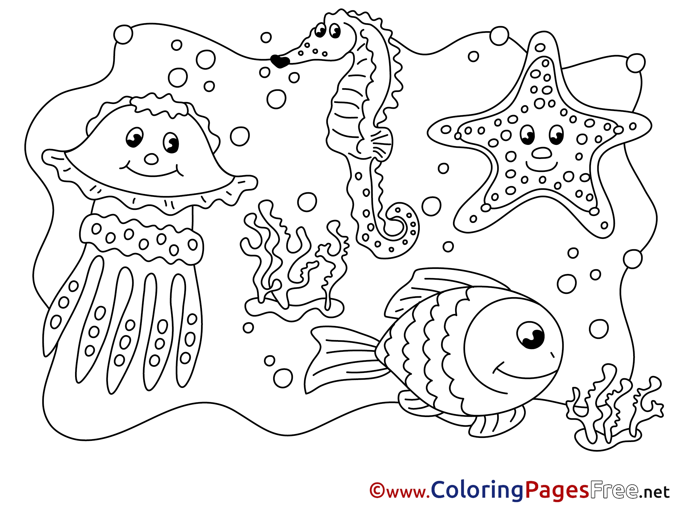Animals In The Ocean Free Printable Coloring Sheets Animals In The Ocean Free Printable Coloring Sheets