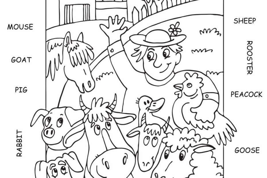 Animals Reading Coloring Pages