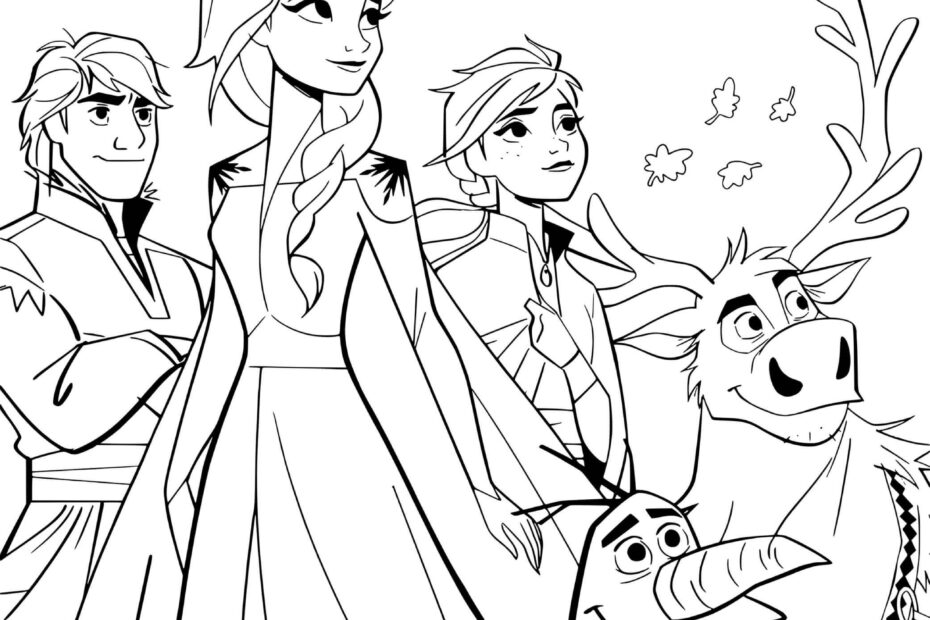 Animated Disney Movie Frozen 2 Coloring Page Printable