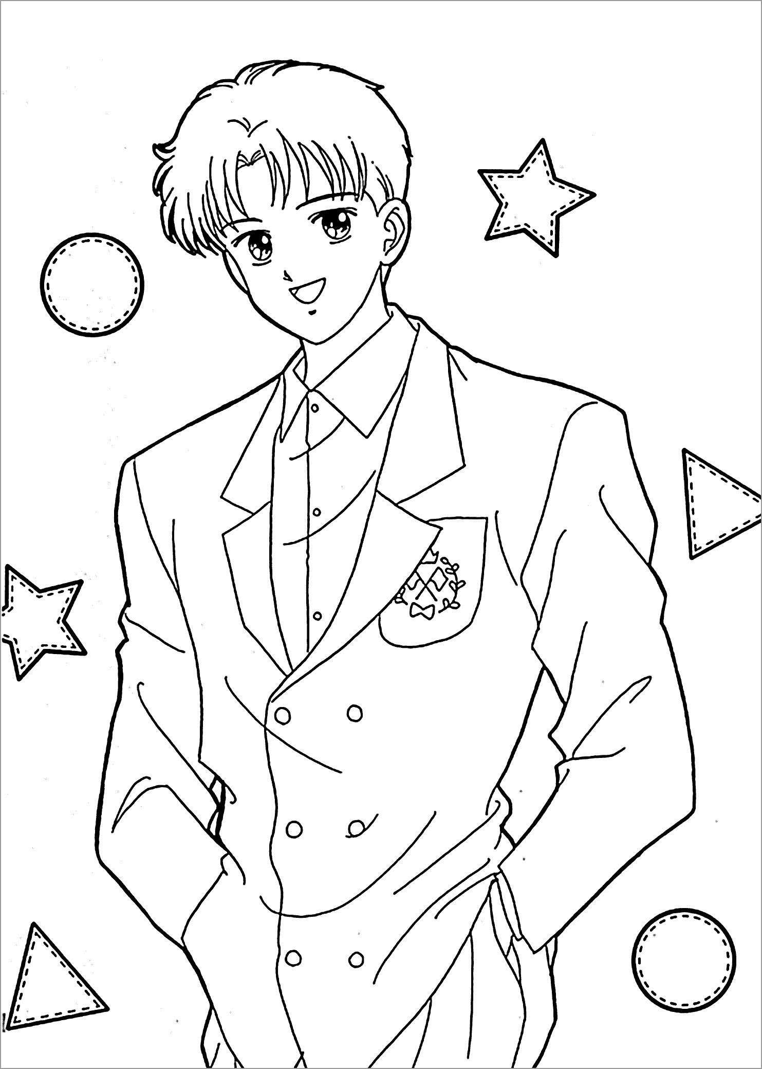 Anime Boys Coloring Pages ColoringBay