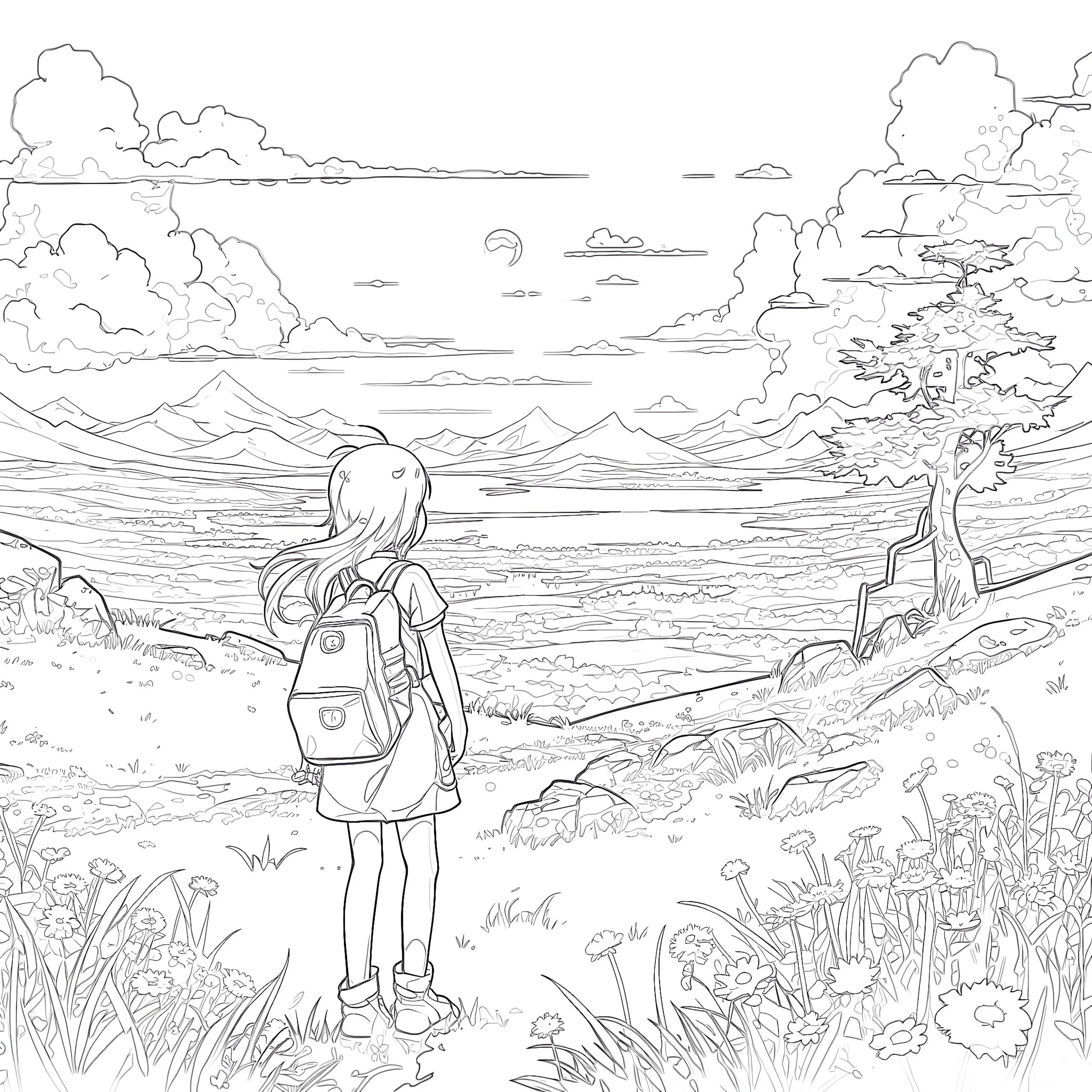 anime coloring sheets