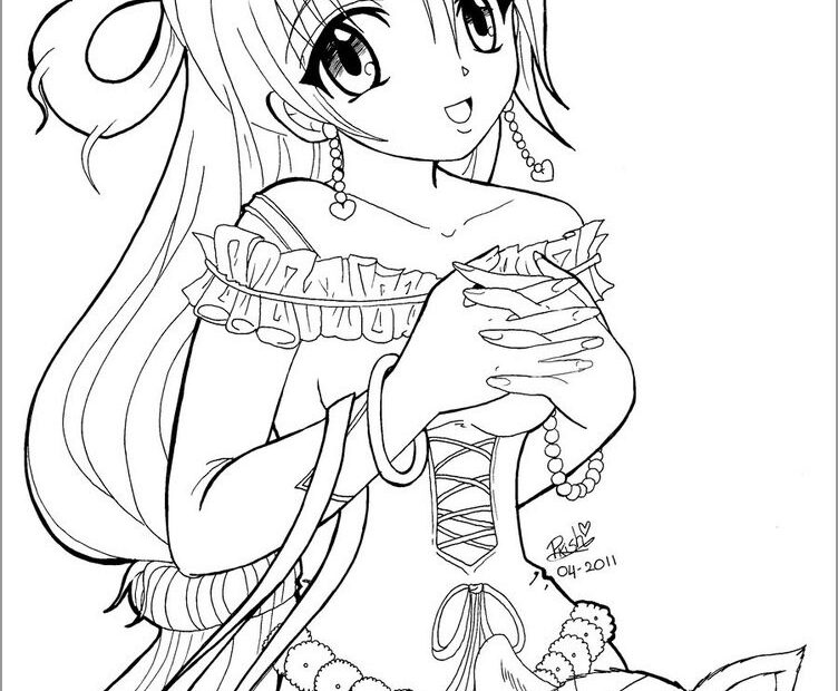 Anime Girl Coloring Pages ColoringBay
