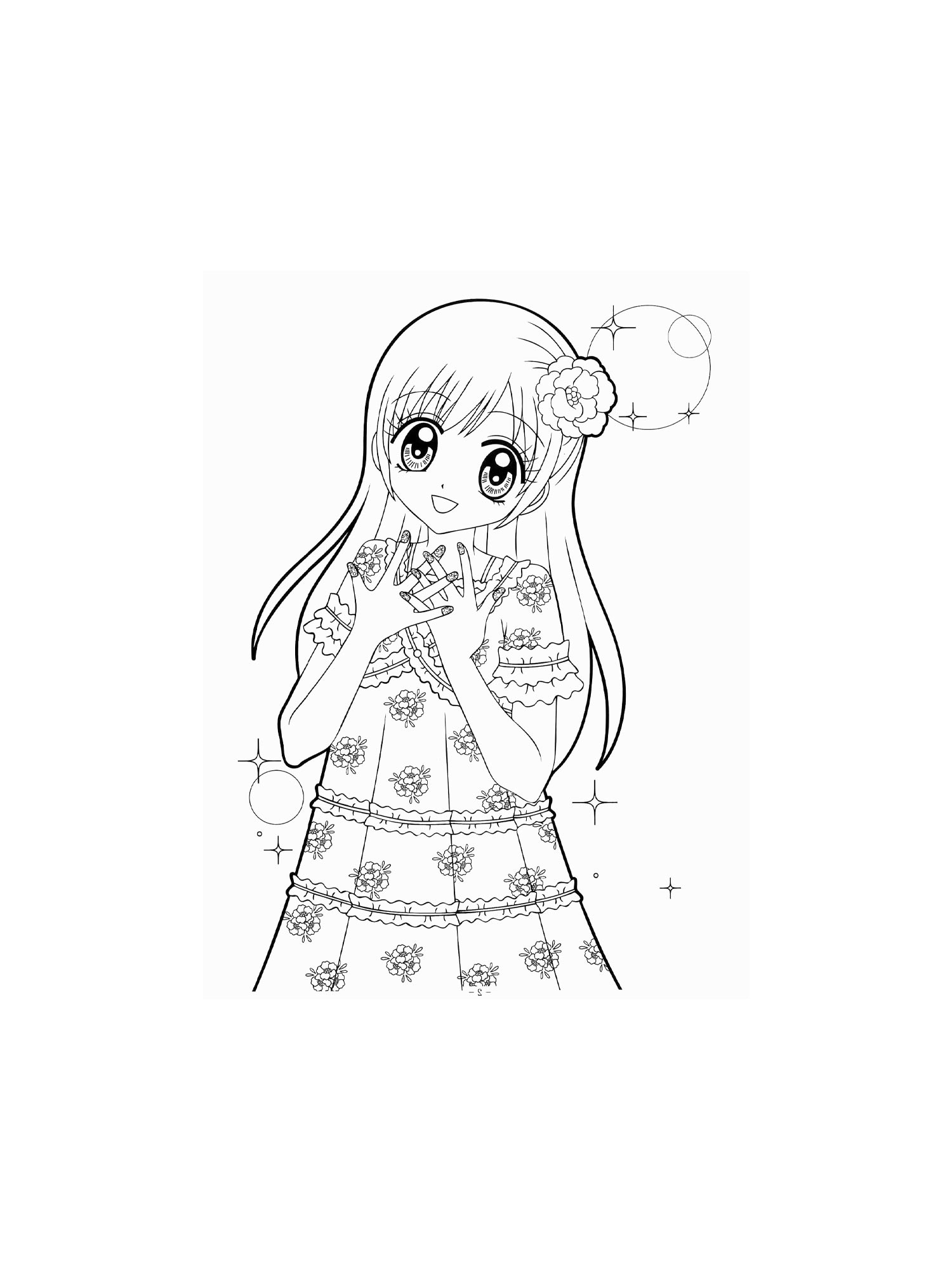 Anime Girl Printable Coloring Pages NBKomputer Anime Girl Printable Coloring Pages NBKomputer