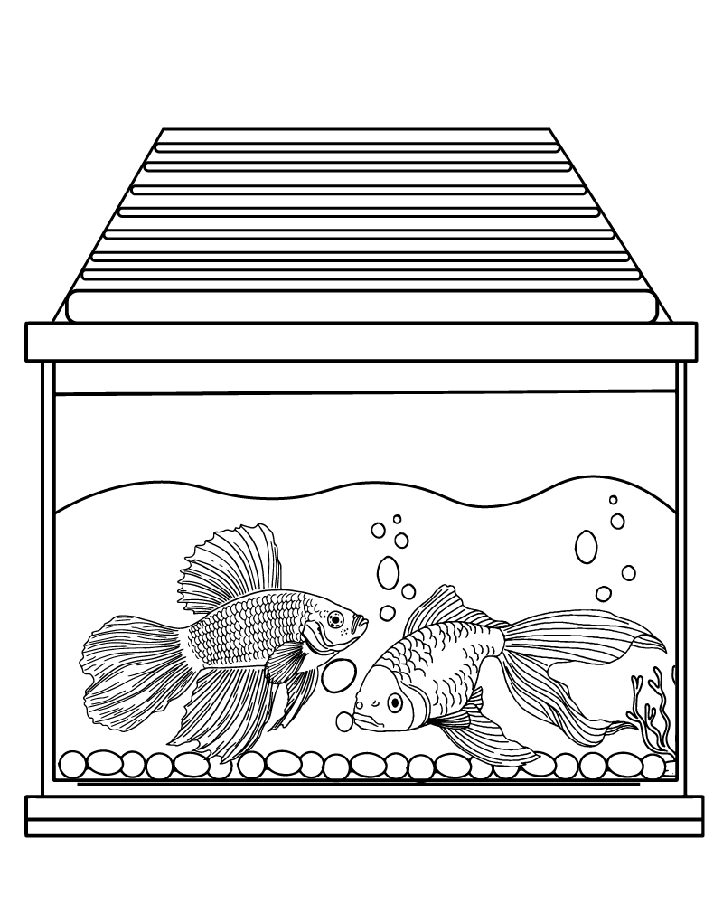 Aquarium Animals Coloring Pages Aquarium Animals Coloring Pages
