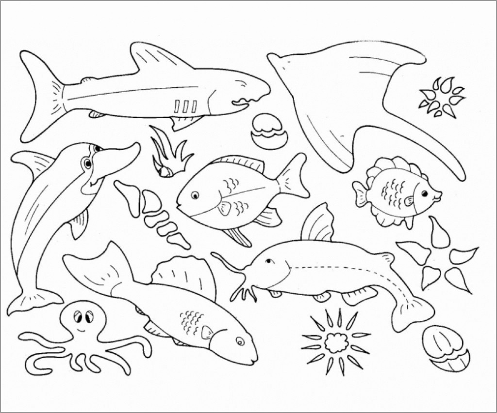 realistic ocean animals coloring pages realistic ocean animals coloring pages