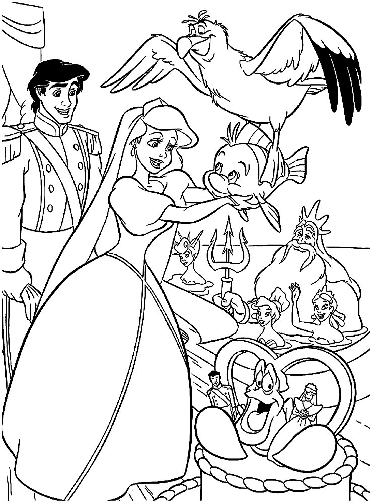 Ariel Coloring Pages Printable