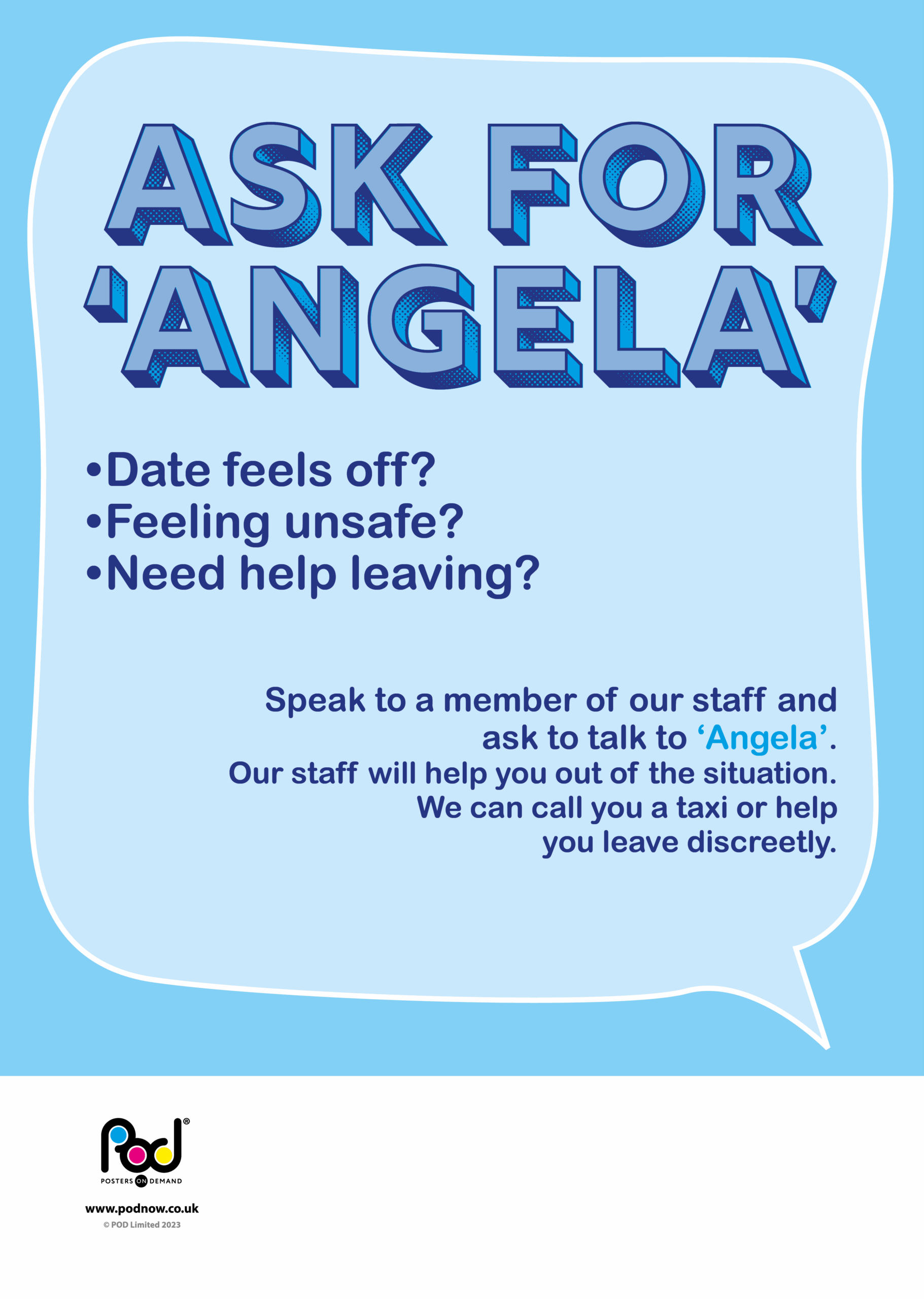 Ask For Angela POD Posters On Demand Ask For Angela POD Posters On Demand