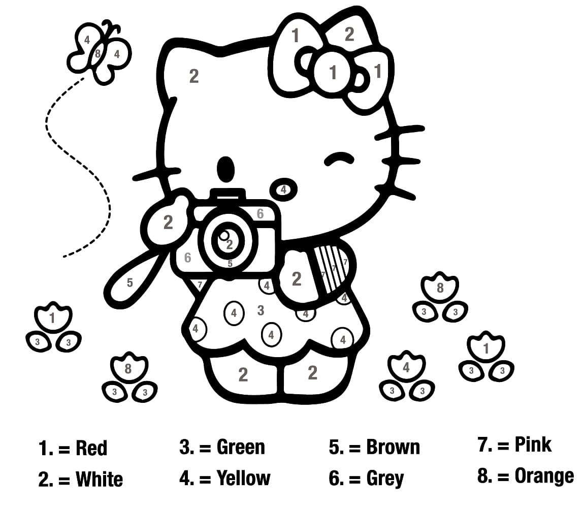 Hello Kitty to color printable Hello Kitty to color printable