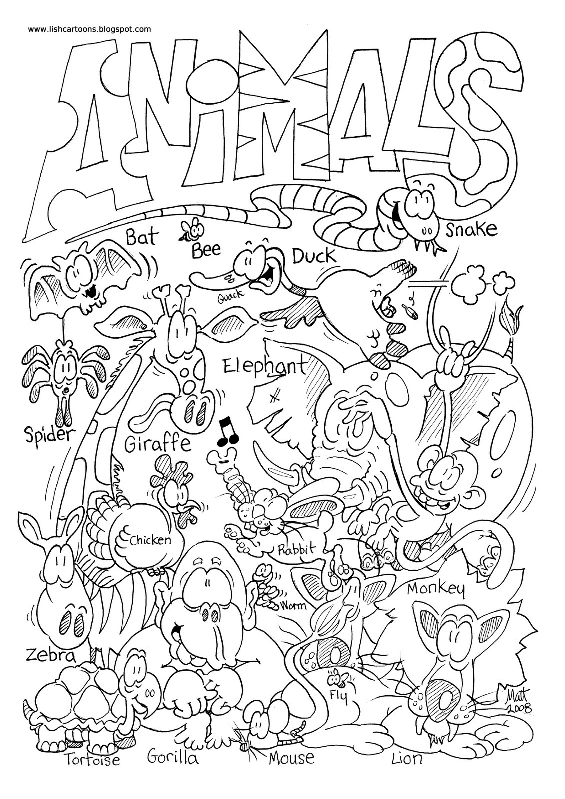 Az Zoo Animal Coloring Pages Az Zoo Animal Coloring Pages