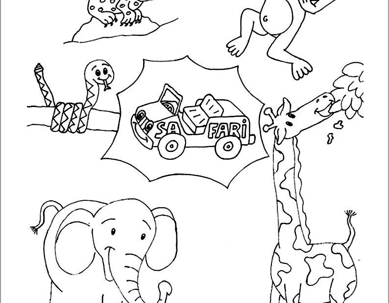 Baby African Safari Animals Coloring Pages ColoringBay