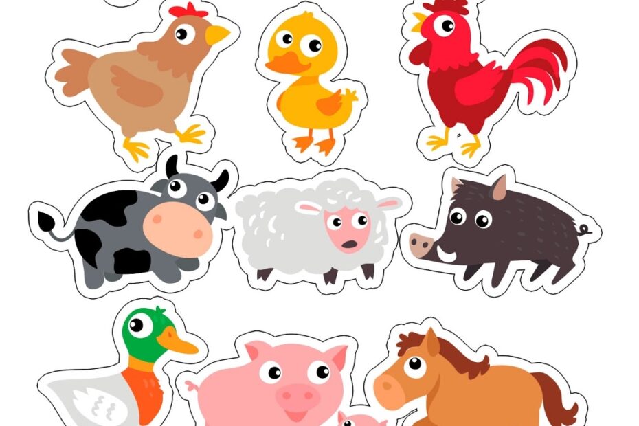 Baby Farm Animals Free Printable Cake Toppers Oh My Baby