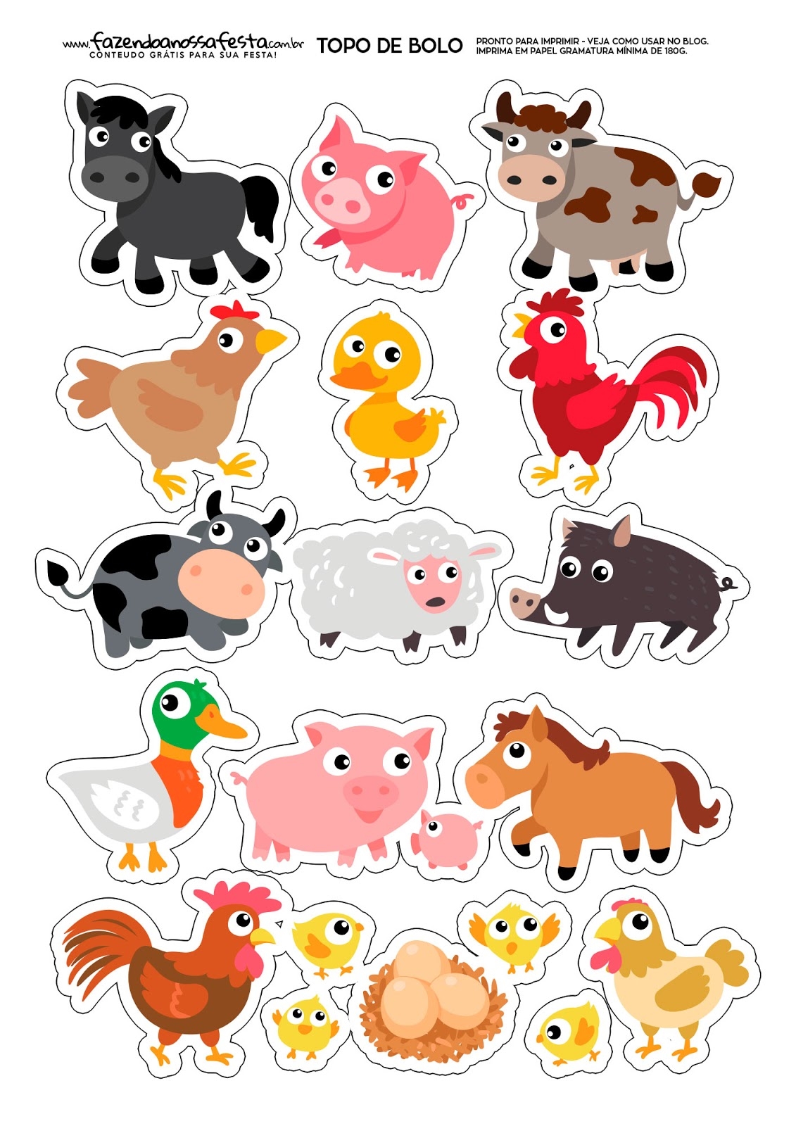 Baby Farm Animals Free Printable Cake Toppers Oh My Baby Baby Farm Animals Free Printable Cake Toppers Oh My Baby