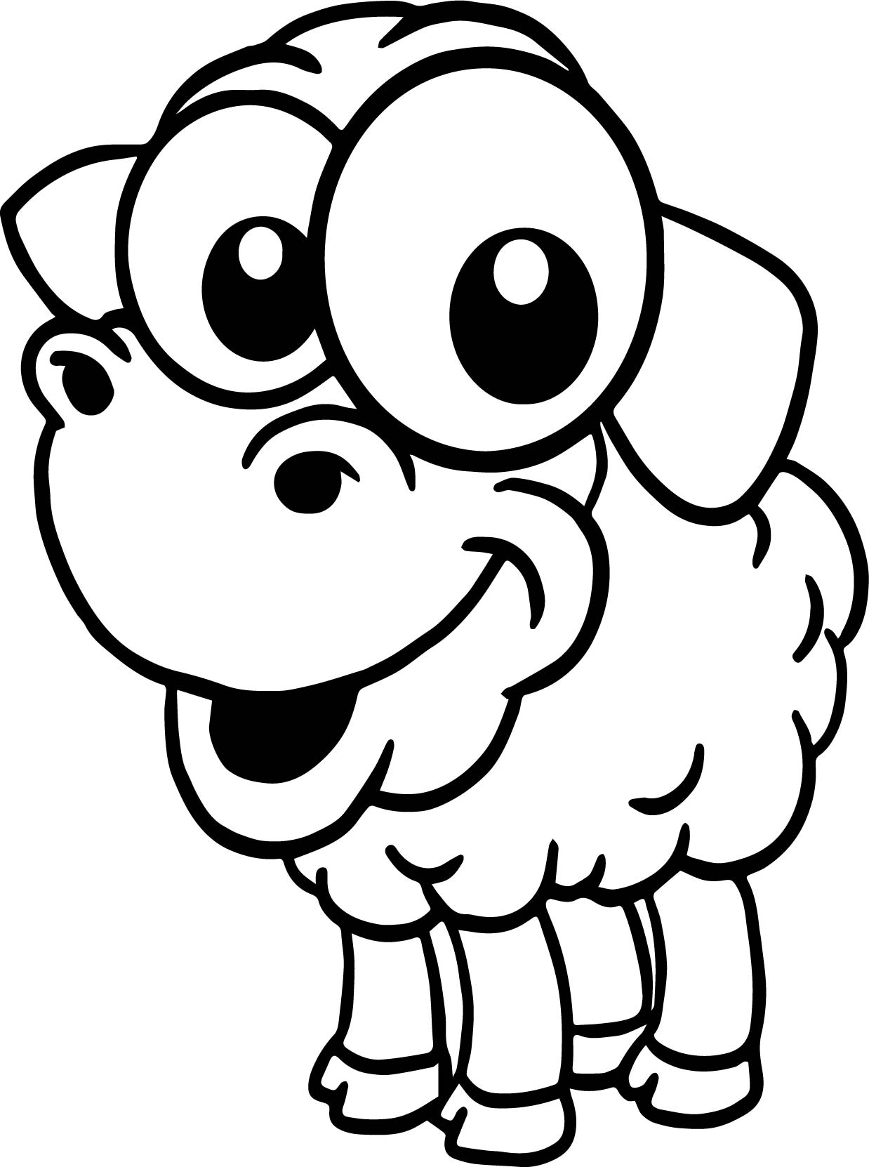 Baby Farm Sheep Animal Cartoon Coloring Page Wecoloringpage Baby Farm Sheep Animal Cartoon Coloring Page Wecoloringpage
