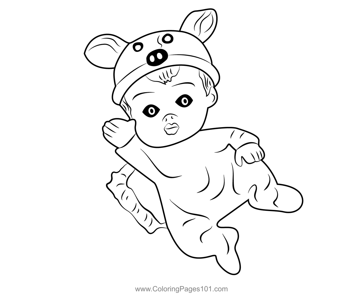 Baby Girl Saying Hi Coloring Page For Kids Free Girls Printable Baby Girl Saying Hi Coloring Page For Kids Free Girls Printable