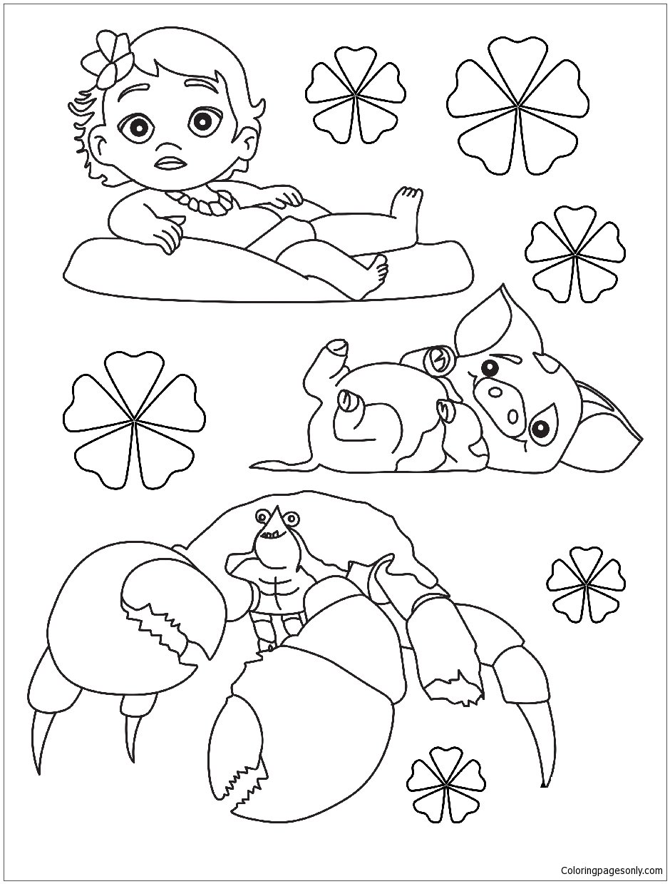 Baby Moana Coloring Pages Baby Moana Coloring Pages