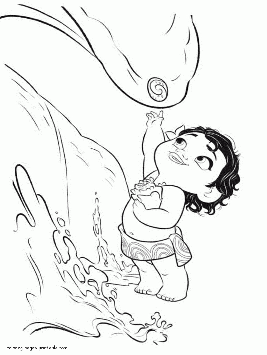 Baby Moana Coloring Pages Baby Moana Coloring Pages