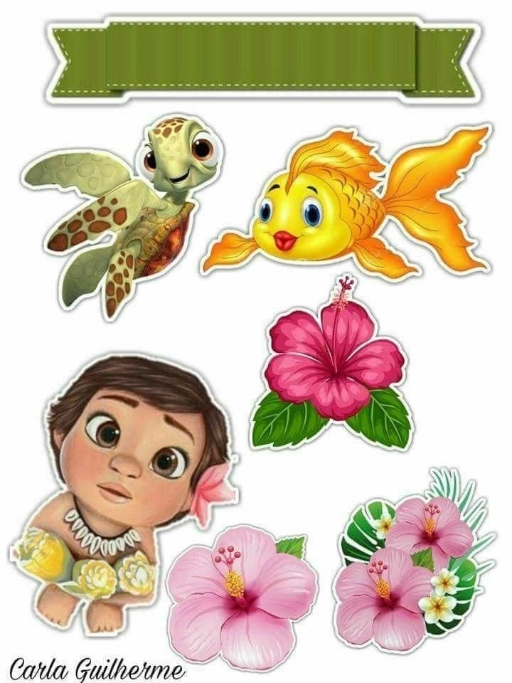 Baby Moana Free Printable Cake Toppers Oh My Baby Baby Moana Free Printable Cake Toppers Oh My Baby