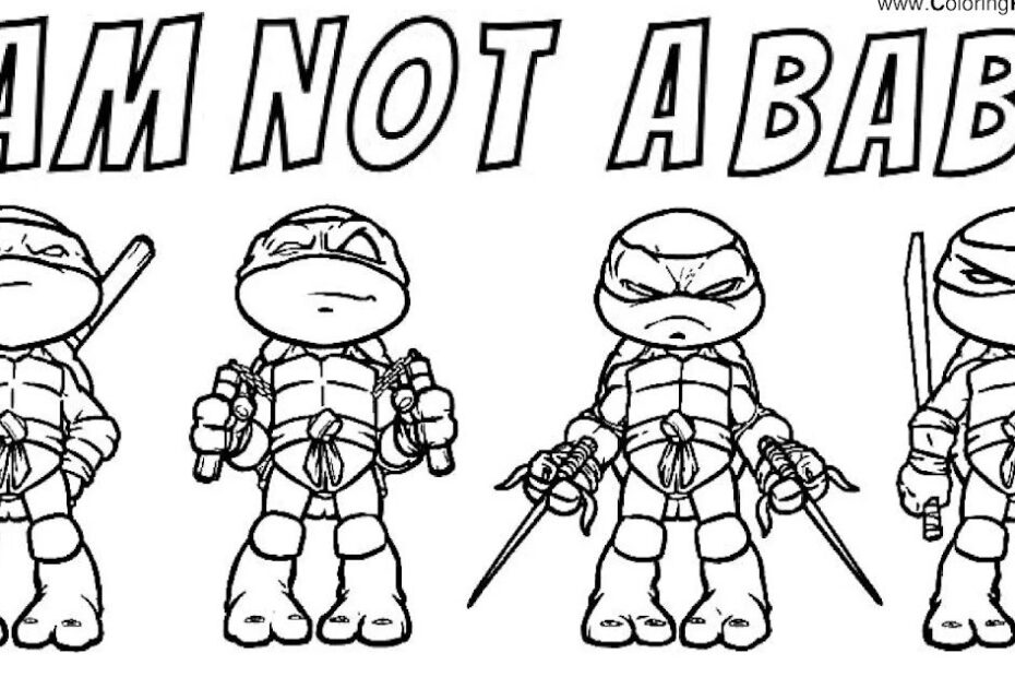 Baby Ninja Turtles Coloring Pages Ninja Turtle Coloring Pages Turtle