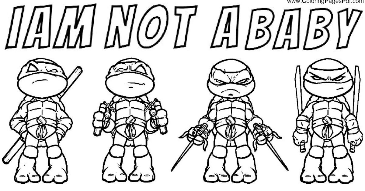 Baby Ninja Turtles Coloring Pages Ninja Turtle Coloring Pages Turtle 