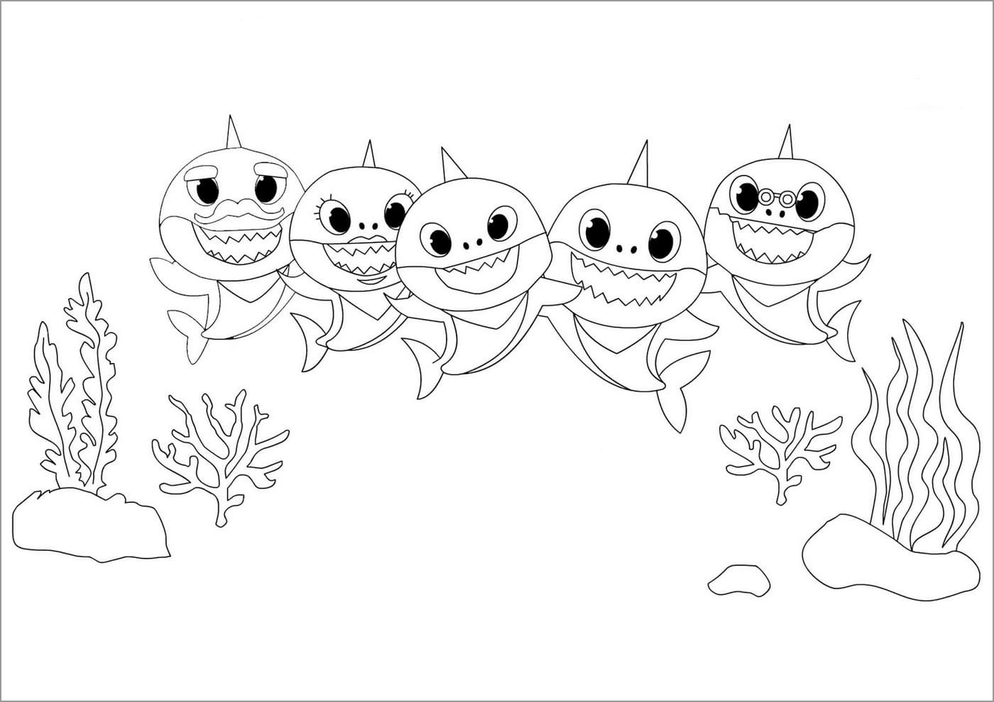 Baby Shark Coloring Page For Kids ColoringBay Baby Shark Coloring Page For Kids ColoringBay
