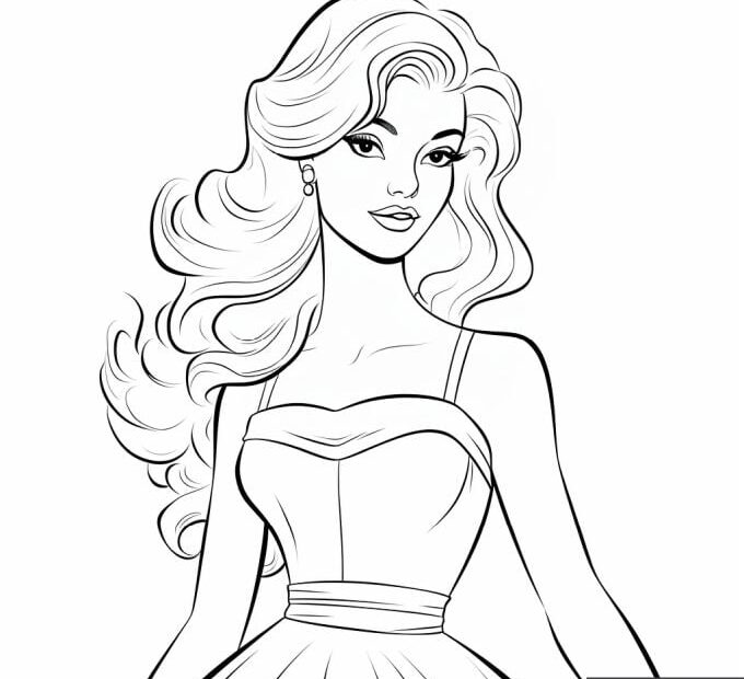 Barbie Coloring Pages For Kids Infoupdate