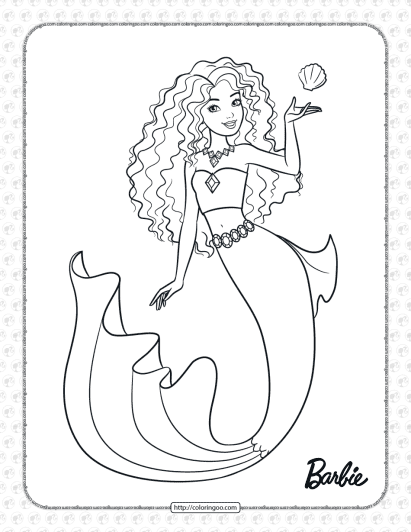 Barbie Mermaid Colouring Pages To Print Infoupdate