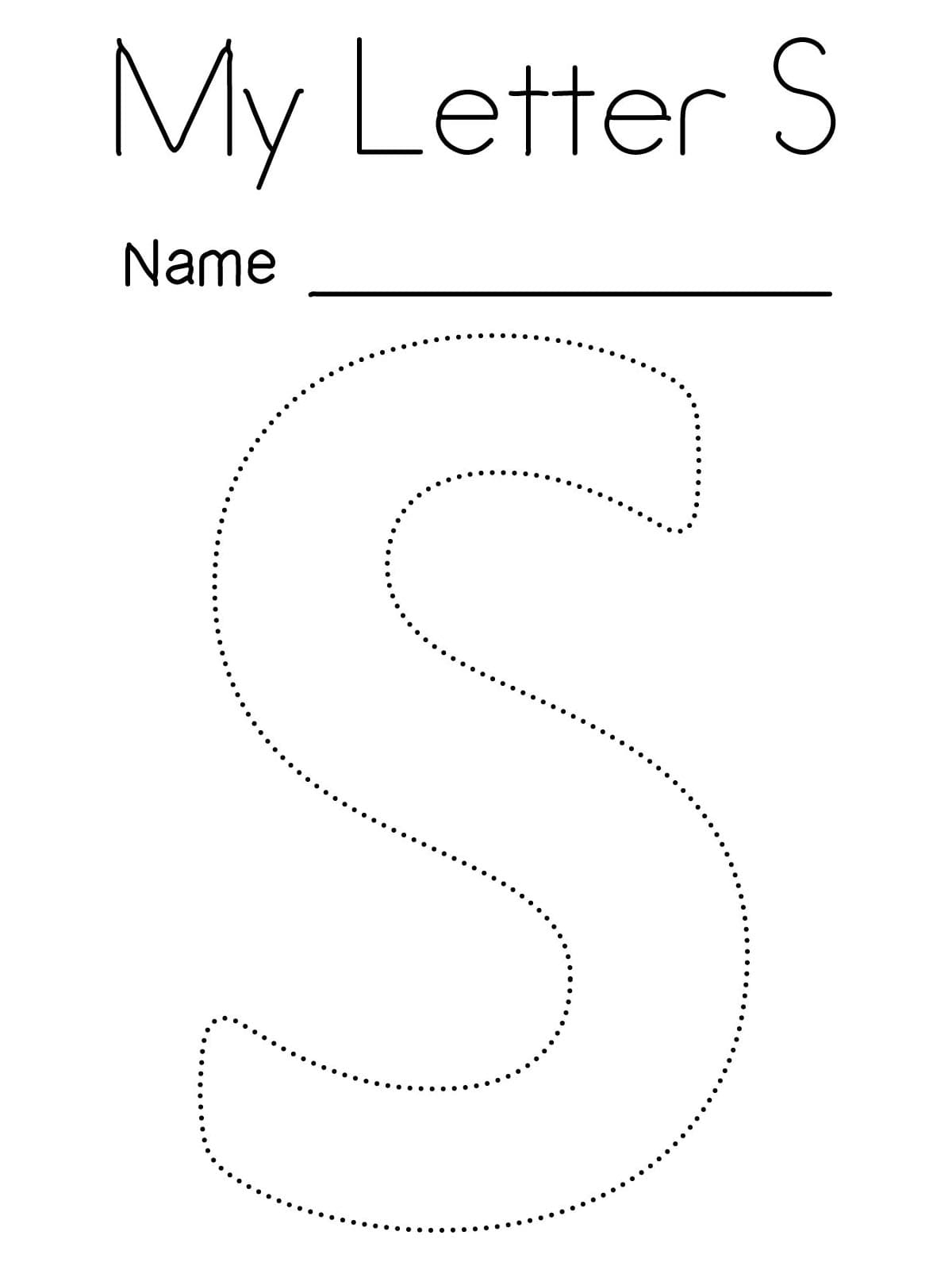 Basic Letter S Tracing Coloring Page Download Print Or Color Online Basic Letter S Tracing Coloring Page Download Print Or Color Online