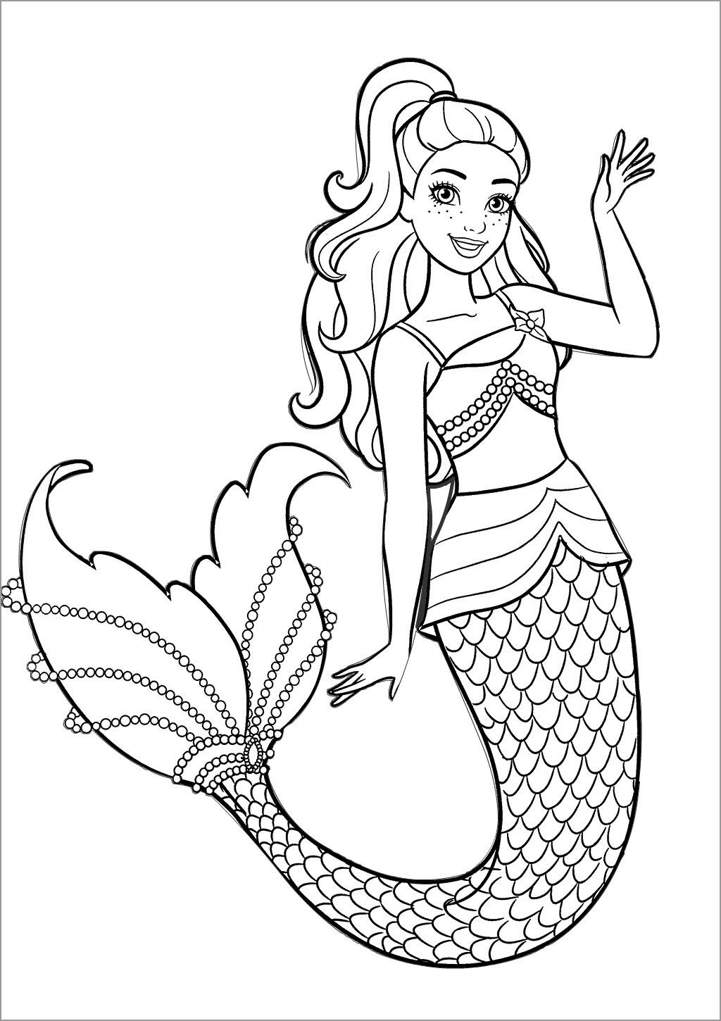 Beautiful Mermaid Barbie Coloring Pages For Girls ColoringBay Beautiful Mermaid Barbie Coloring Pages For Girls ColoringBay