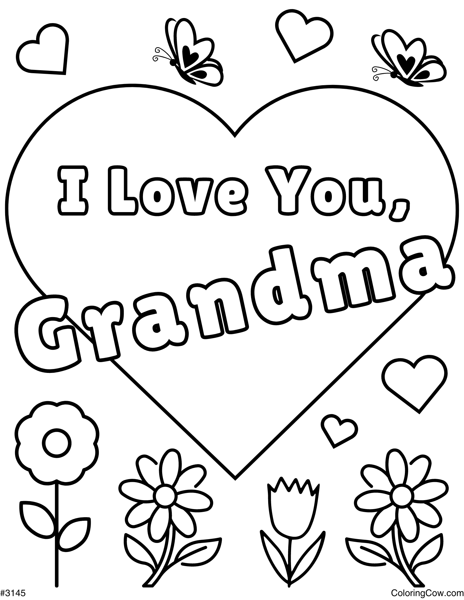 Best Grandma Coloring Page Best Grandma Coloring Page
