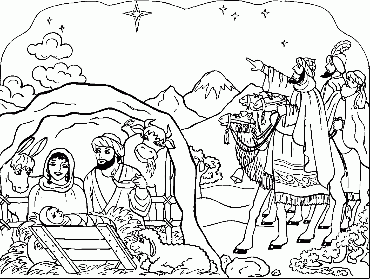 Bible Christmas Coloring Pages Coloring Home Bible Christmas Coloring Pages Coloring Home