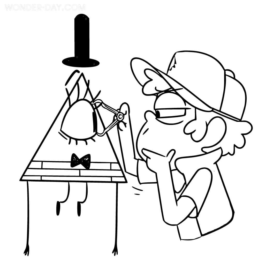 Bill Cipher Coloring Page Bill Cipher Coloring Page