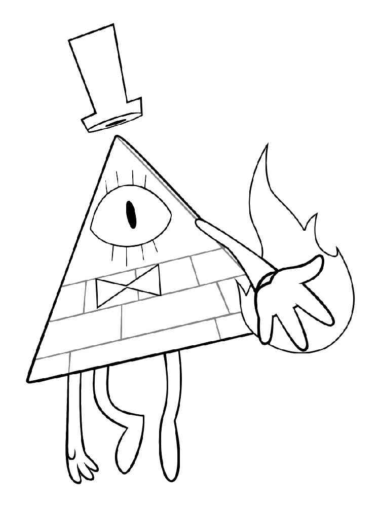 bill cipher coloring page printable bill cipher coloring page printable