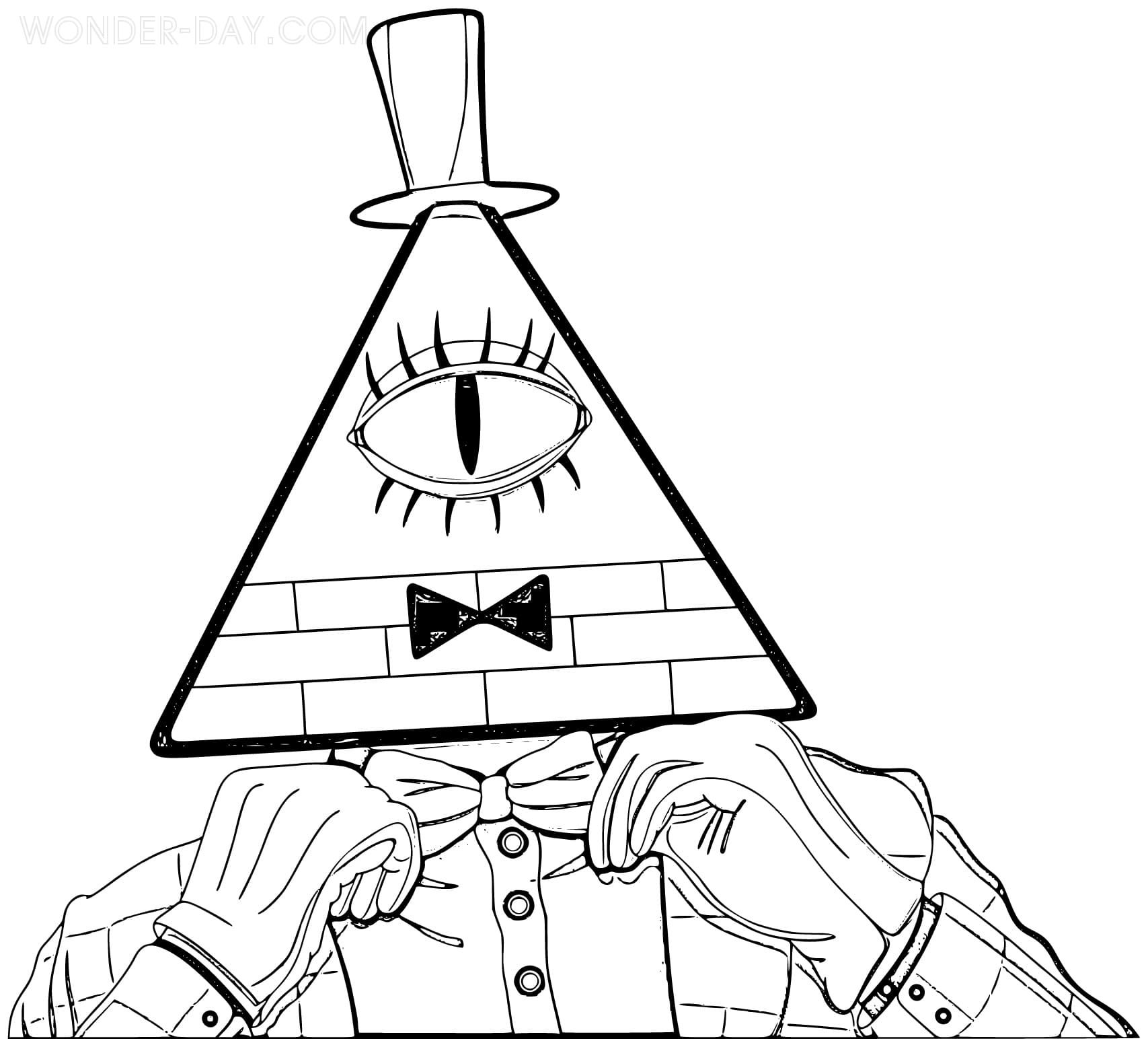 Bill Cipher Coloring Page Bill Cipher Coloring Page