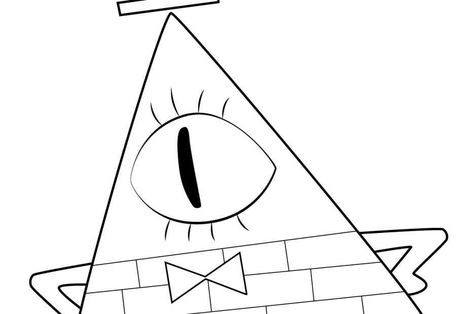 Bill Cipher Gravity Falls Coloring Page For Kids Free Gravity Falls