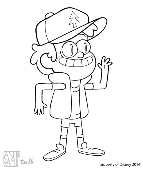 Bipper Gravity Falls Coloring Pages Coloring Pages