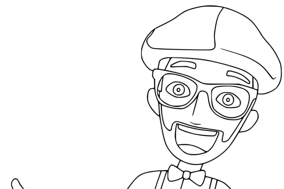 Blippi Educational Coloring Page Printable