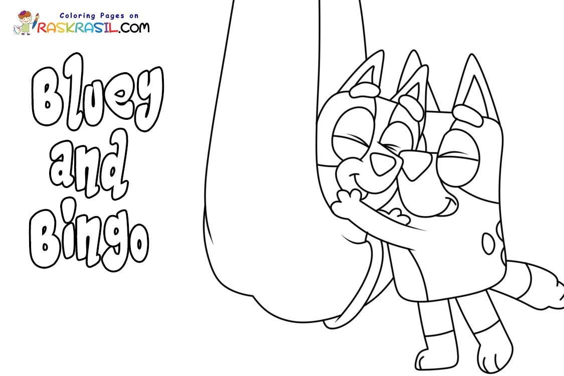 Bluey And Bingo Coloring Pages
