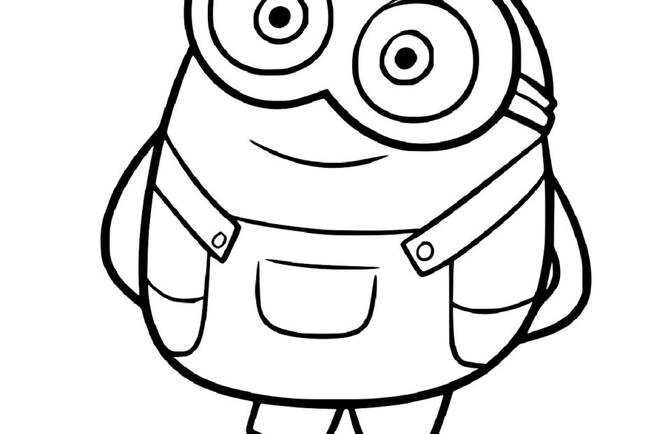 Bob The Minion Coloring Pages 16 Printable Sheets Simple To Draw