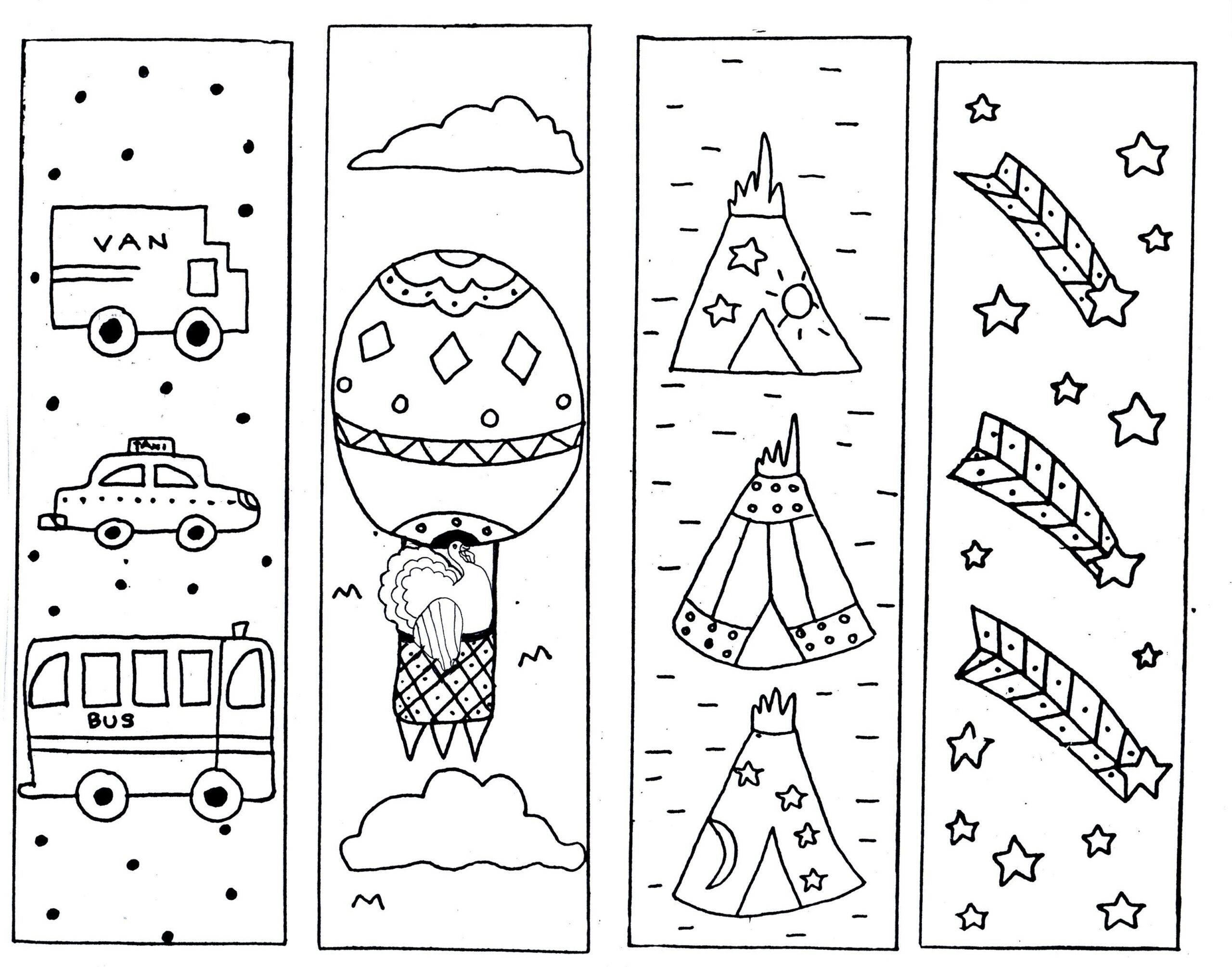 Bookmark Coloring Pages Printable