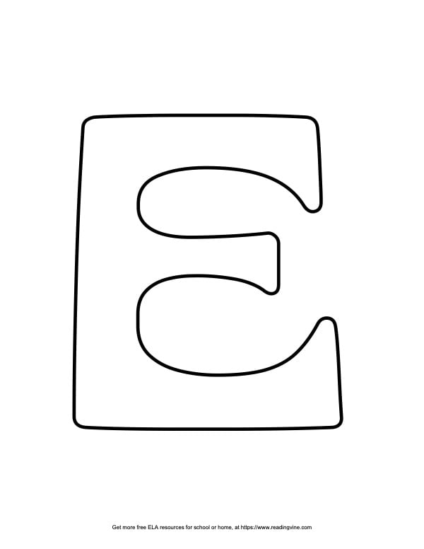 letter e printable free letter e printable free