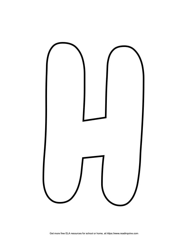 Bubble Letter H 19 Free Printable Styles Bubble Letter H 19 Free Printable Styles