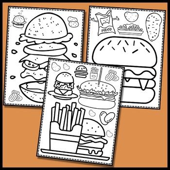 Burger Coloring Pages For Kids Preschool Printable Fast Food Coloring Burger Coloring Pages For Kids Preschool Printable Fast Food Coloring
