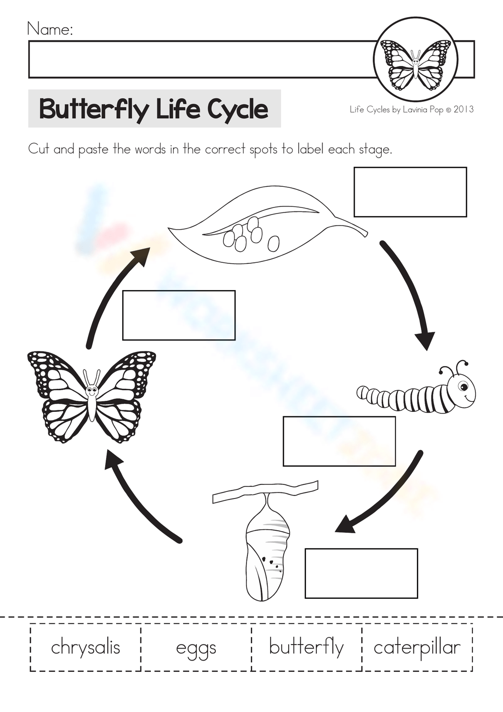 Butterfly Life Cycle Worksheet Free Download Butterfly Life Cycle Worksheet Free Download