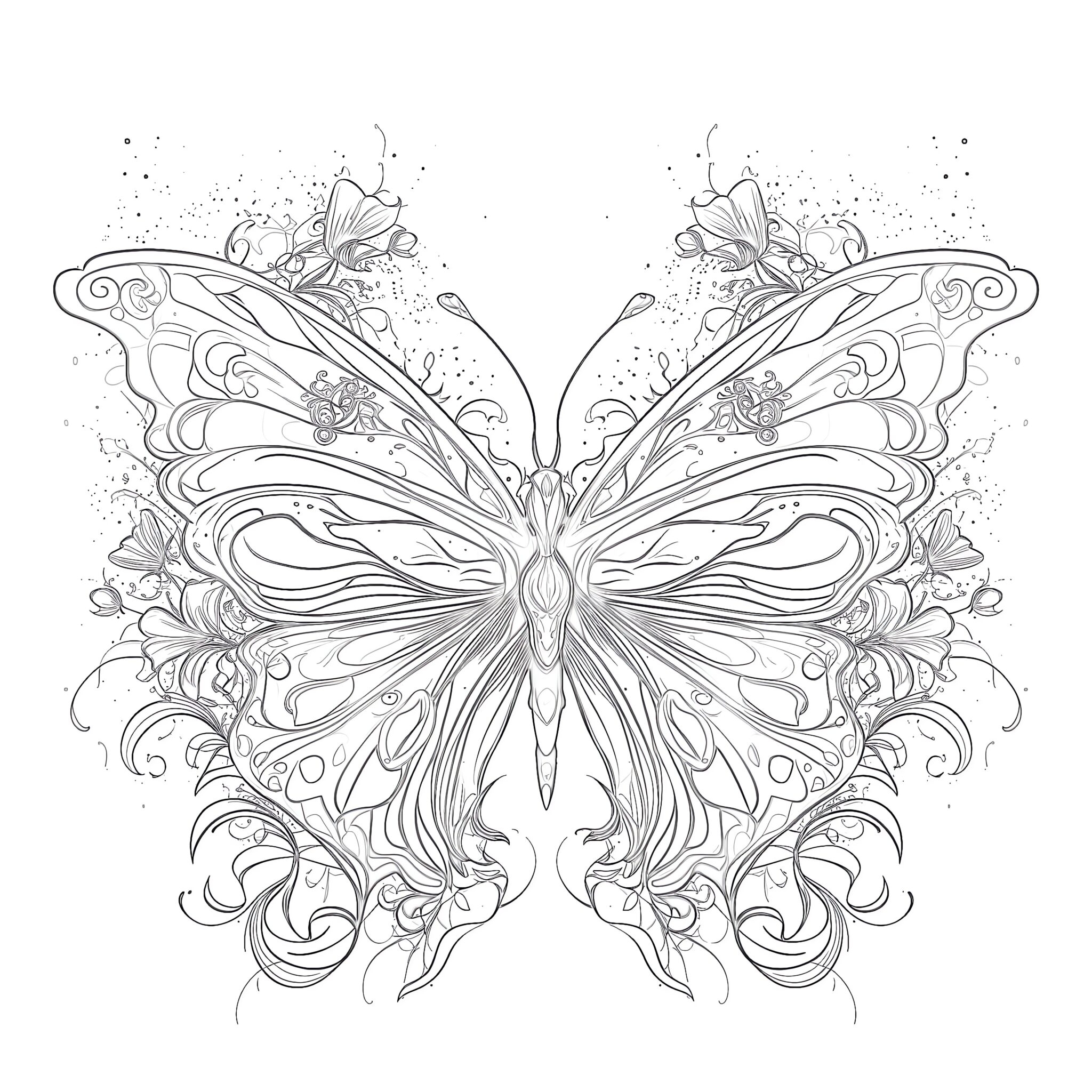 Butterfly Metamorphosis Coloring Page Coloring Pages Mimi Panda