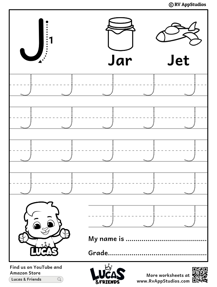 Capital Letter J Tracing Worksheet Trace Uppercase Letter J Capital Letter J Tracing Worksheet Trace Uppercase Letter J